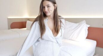 Esmer hatun otelde tanıştığı yabancı elemana veriyor